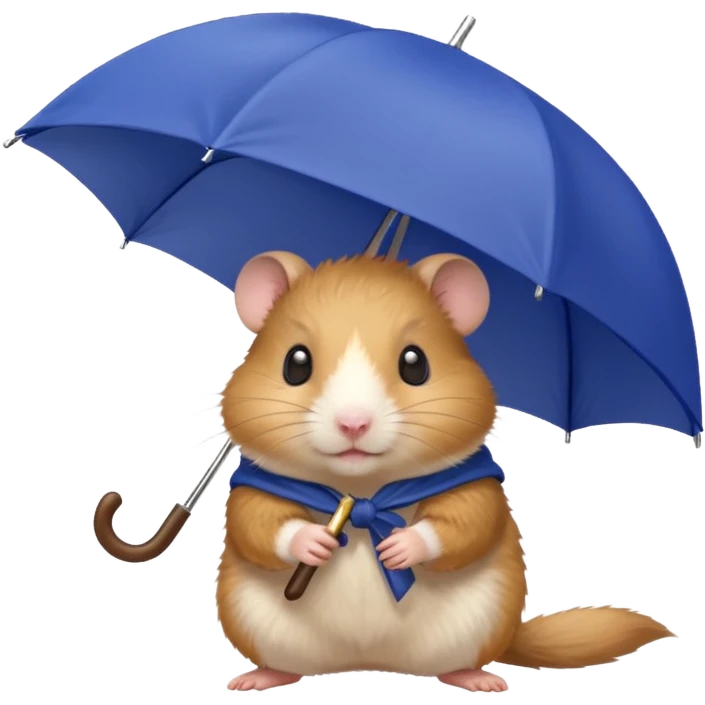 hamster holding an umbrella emoji