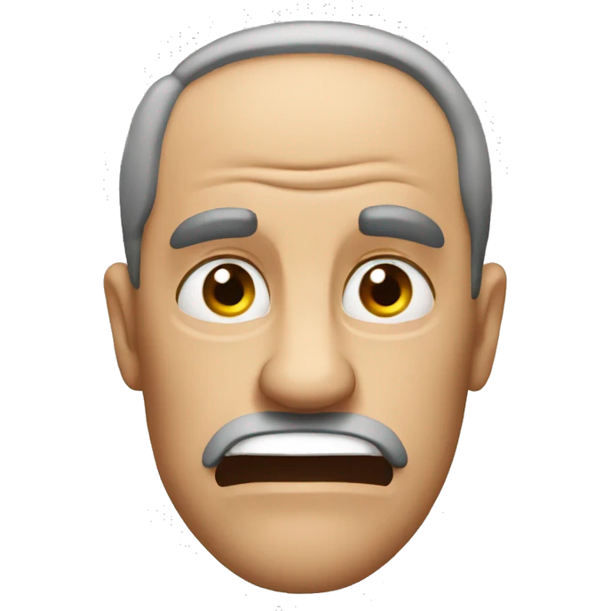 facing right, mad Australian dad emoji