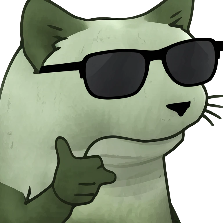 Cat with sunglasses emoji