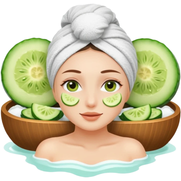 Расслабленная девушка в спа emoji