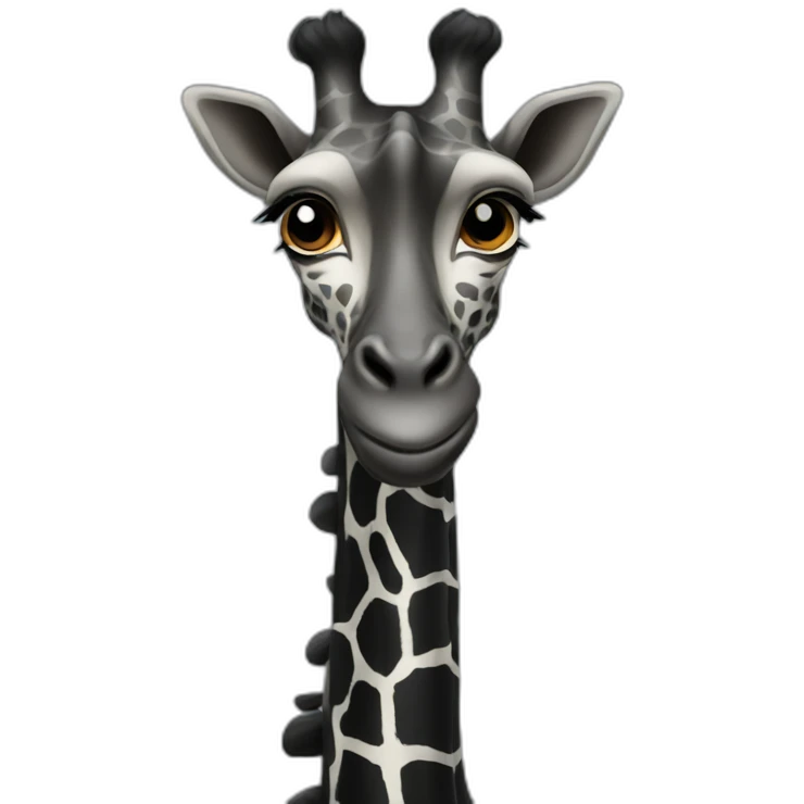 black giraffee emoji