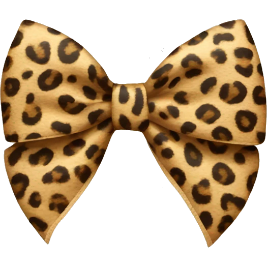 cute bow with cheetah print emoji