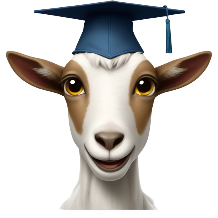 goat with graduation hat emoji