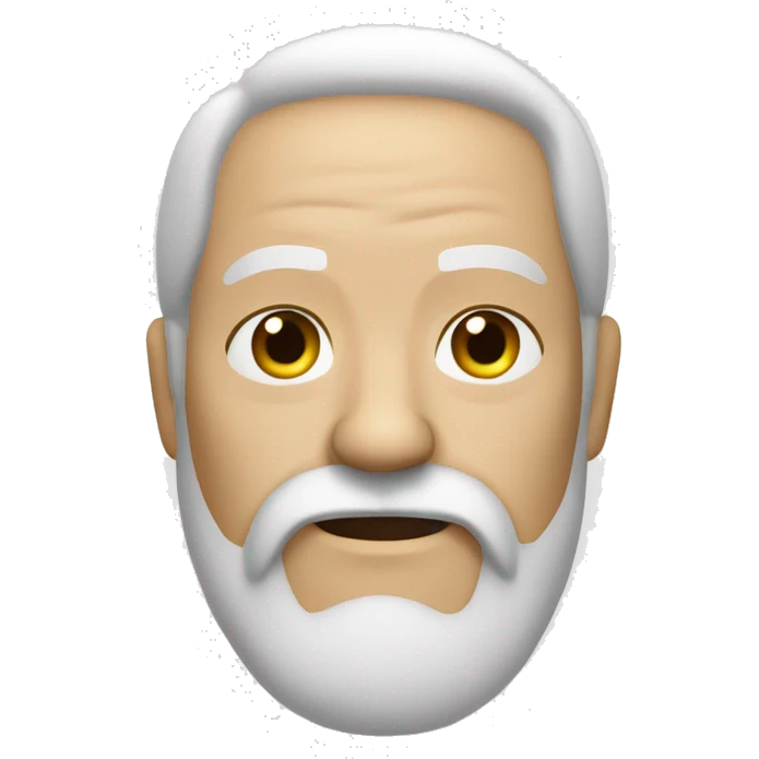 Old karate sensei with white beard emoji