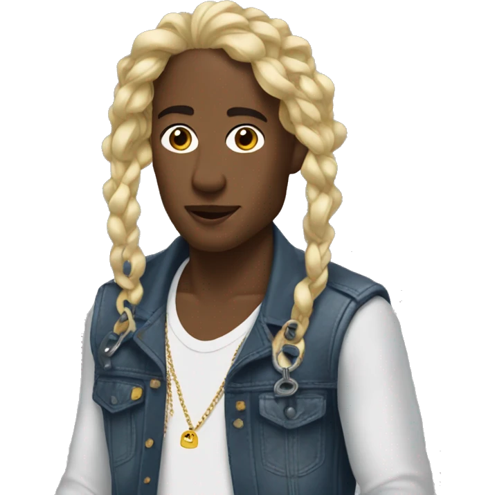 Le chanteur Zola avec ses locks emoji