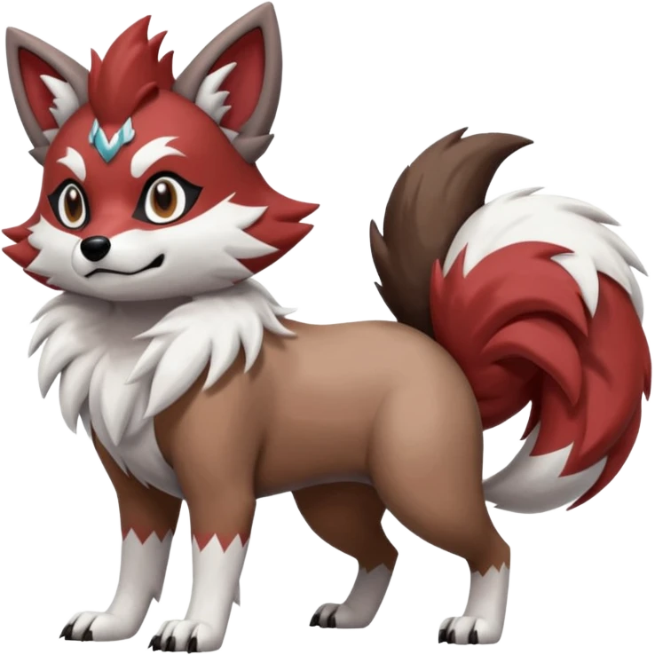 Zigzagoon-Poochyena-Furret-Lycanroc-fusion emoji
