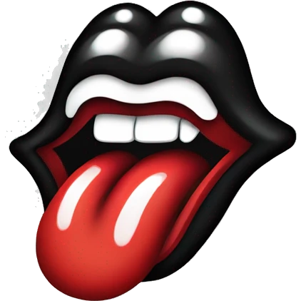 Rolling Stones tongue logo emoji