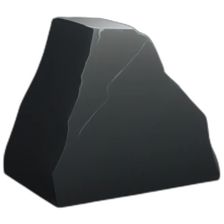 3d black stone inscription emoji