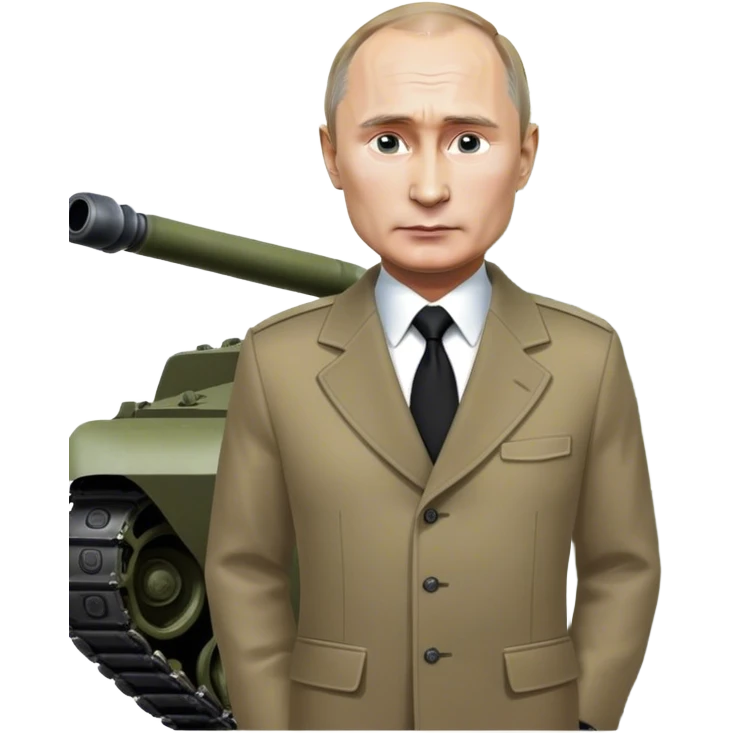 Владимир Путин около танка emoji