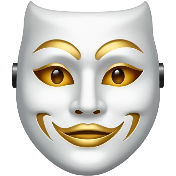 white theater mask  emoji