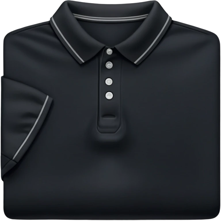 Black polo shirt, classic collared shirt emoji