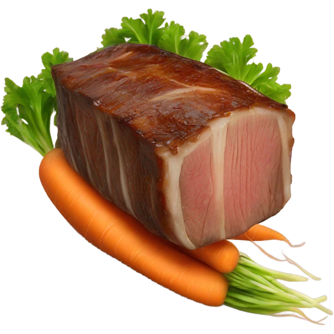 Short rib with a carrot emoji