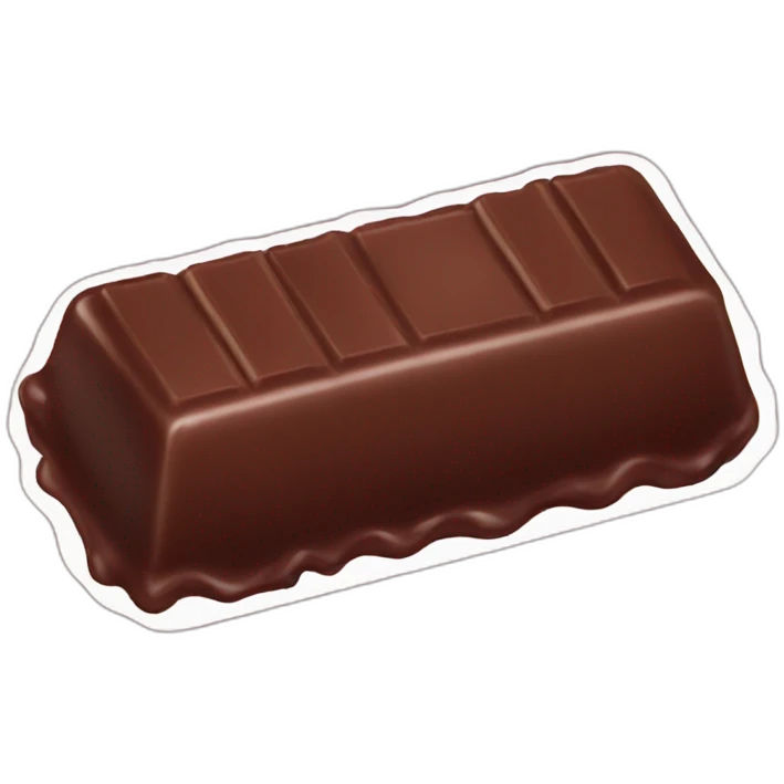 chocolate candy bar 4 bites emoji