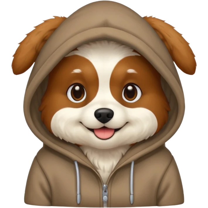 Dog wearing a hoodie emoji