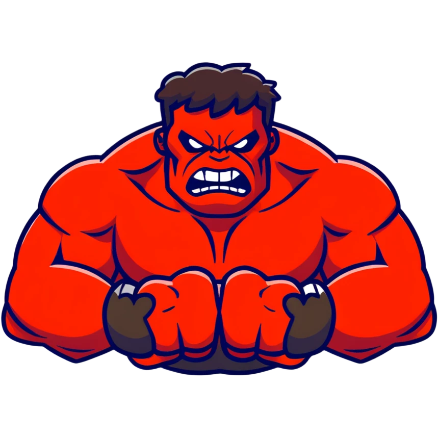 angry Red Hulk emoji