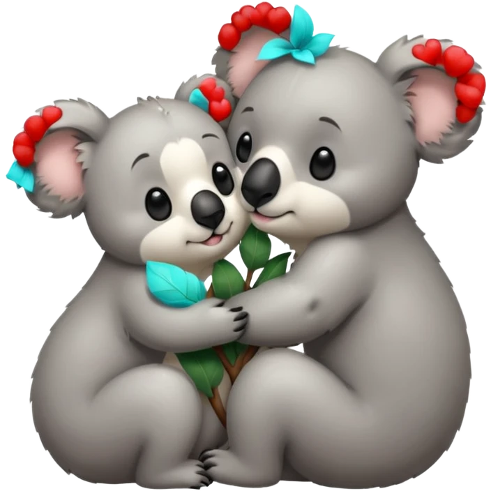 Bear kisses a koala emoji