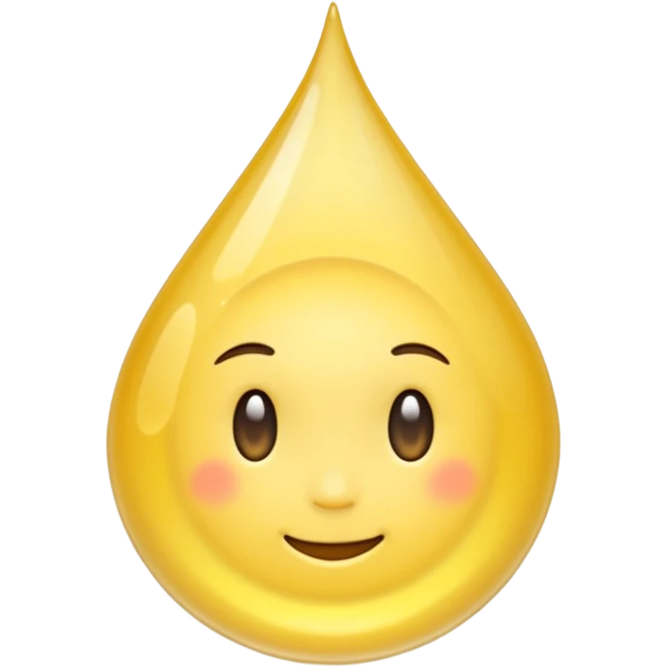 Yellow Drop of Water with no eyes, nose, mouth  emoji