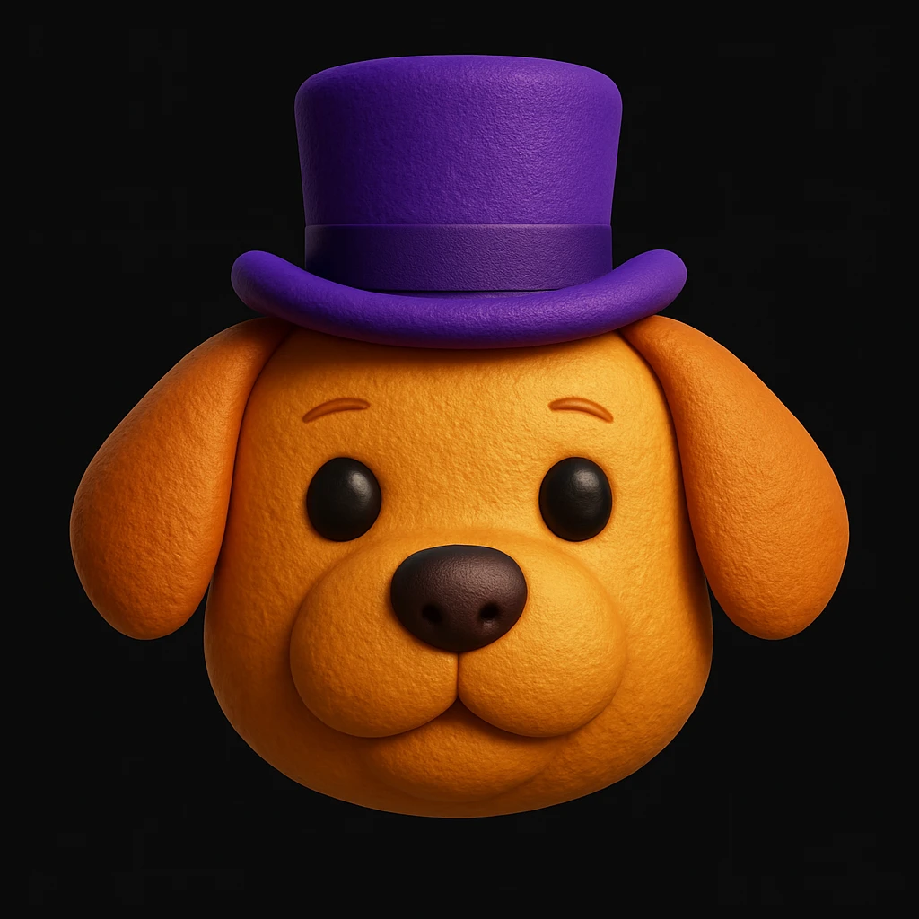 dog with tophat emoji