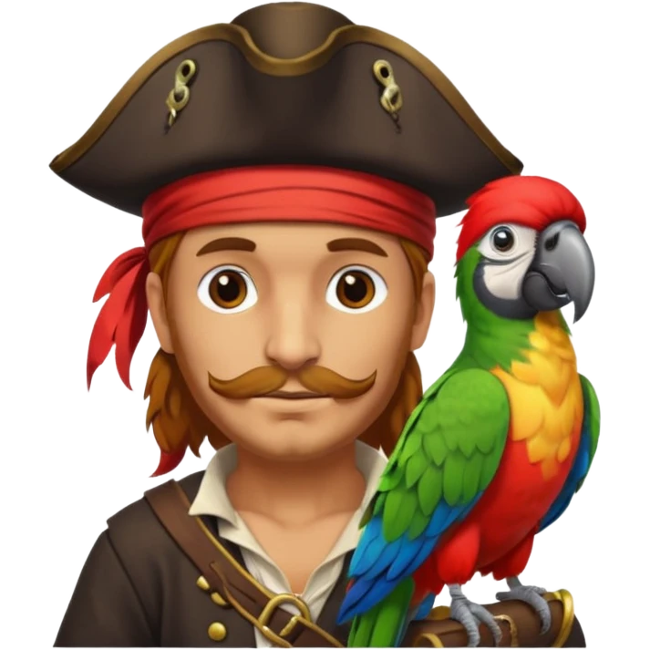 pirate and parrot emoji