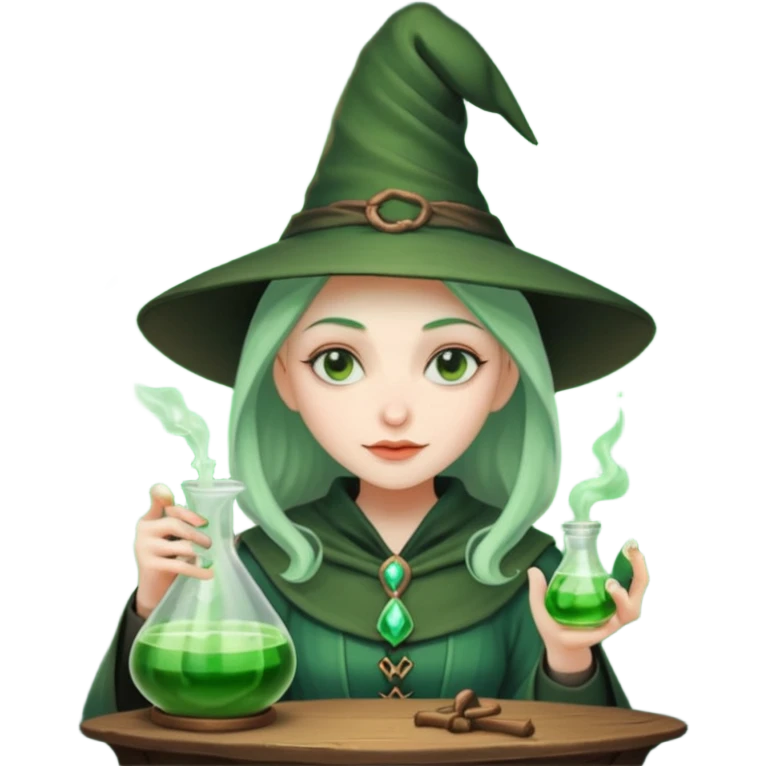 green witch cooking potion emoji