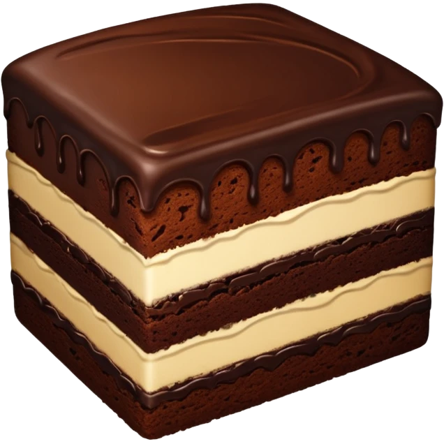 realistic chocolate cake piece emoji