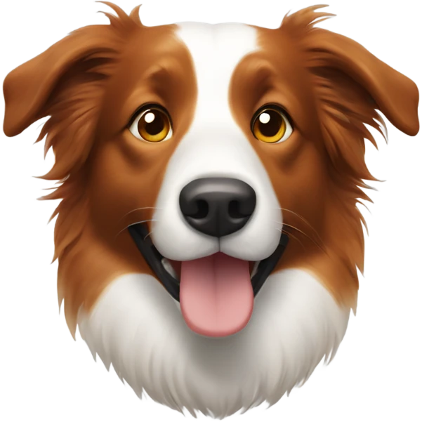 Ginger border collie emoji