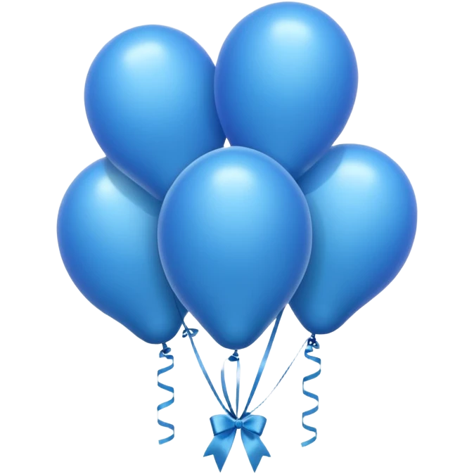 blue birthday balloons emoji