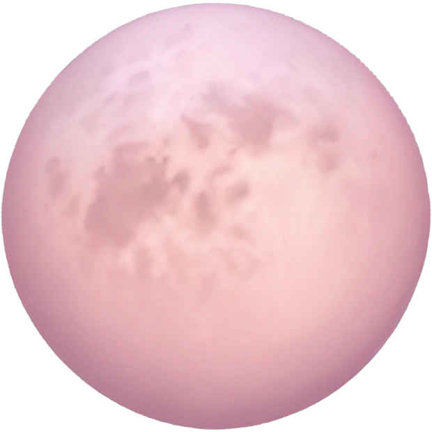 pastel pink moon emoji