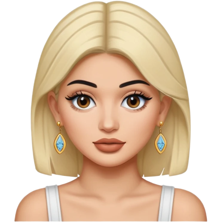 kylie jenner with earrings emoji