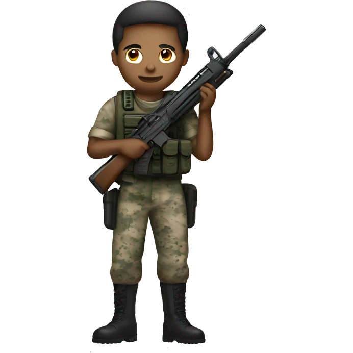 Light skinned marine with rifle  emoji