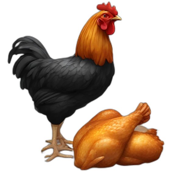 noire qui mange du poulet emoji