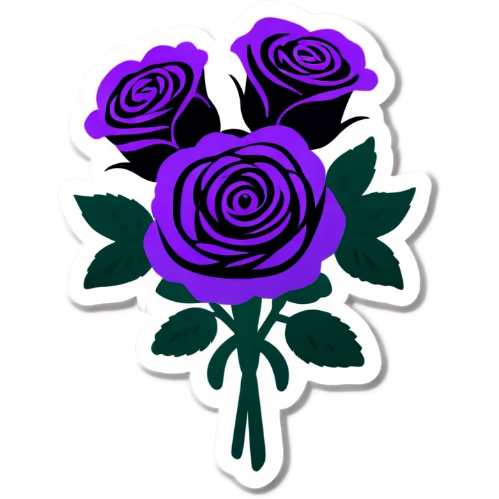 purple bouquet of roses emoji