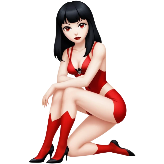 Vampirella sitting  emoji