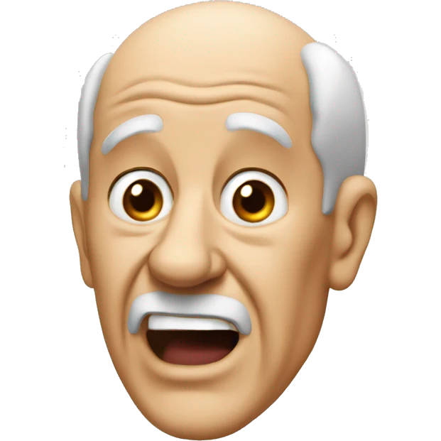 Old man yells at ear emoji