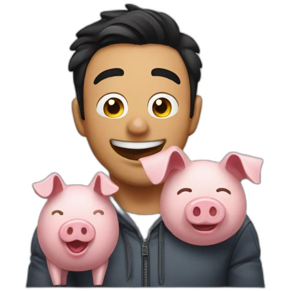 Pity martinez laughing at pig emoji
