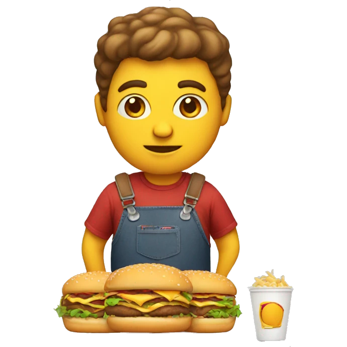 Big American with fast-food  emoji