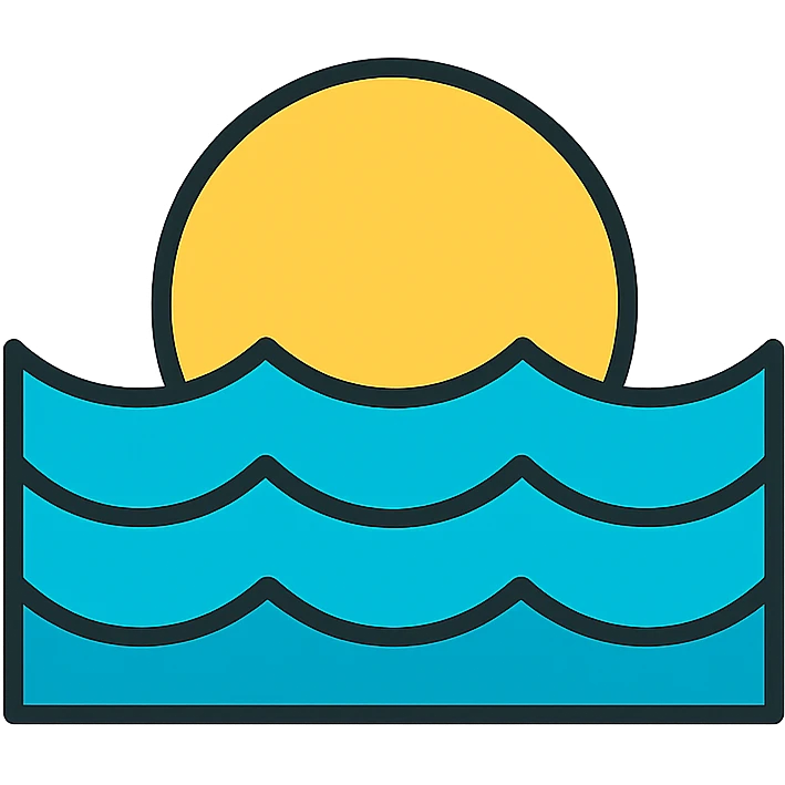 A sea in blue pastel colors emoji