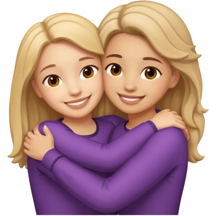 Girls hugging emoji