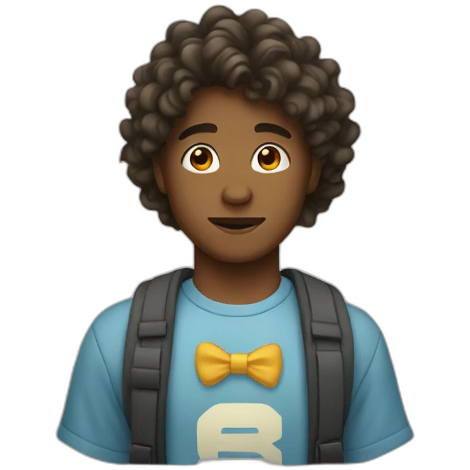 wavy hair boy emoji