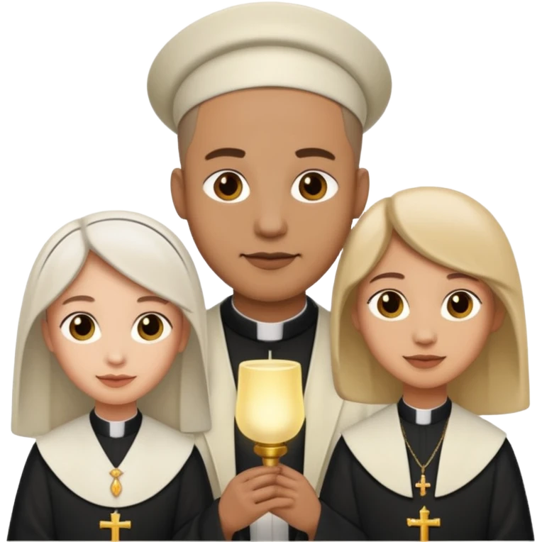 priest marrying a couple emoji