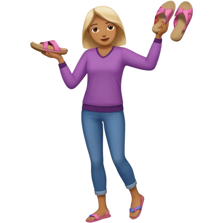 Terlik fırlatan anne emoji