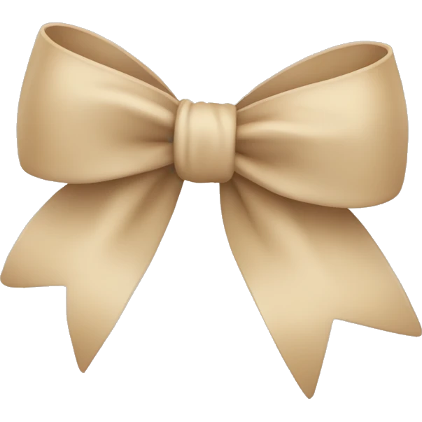 Beige bow emoji