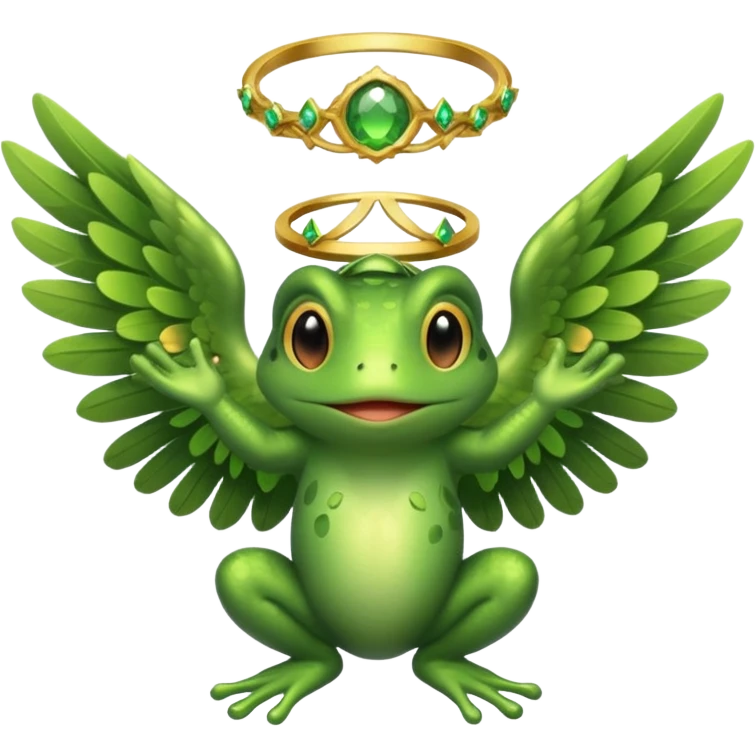 Frog angel emoji