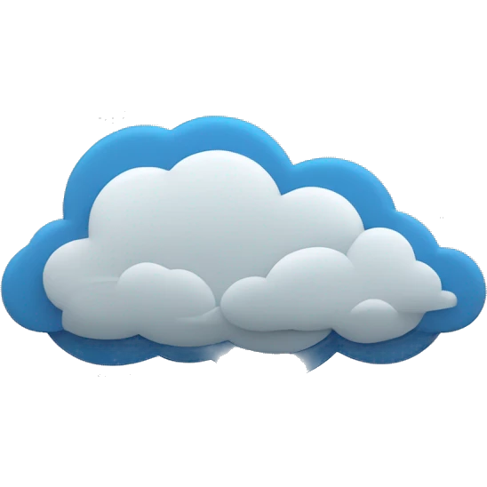 data clouds that symbolize the information processed in the IT industry emoji