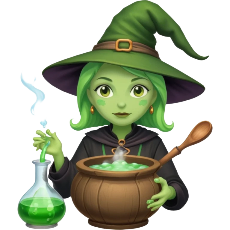 green witch cooking potion emoji