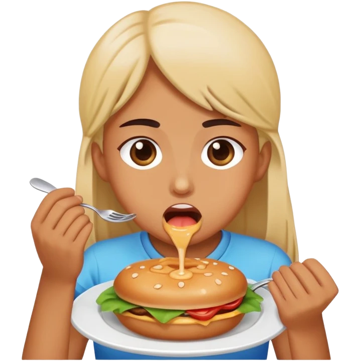 Drooling over food emoji