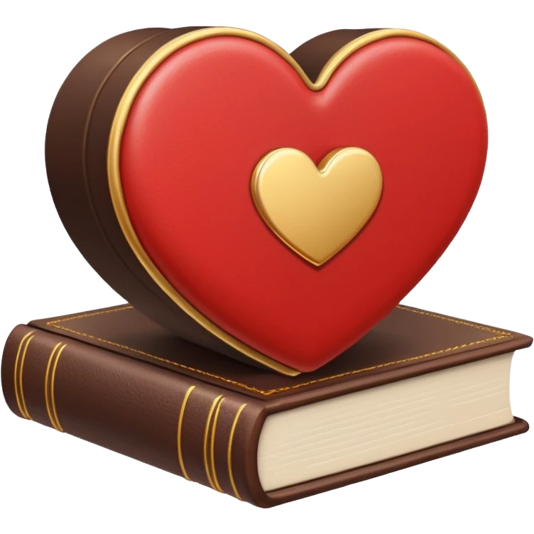 books with heart emoji