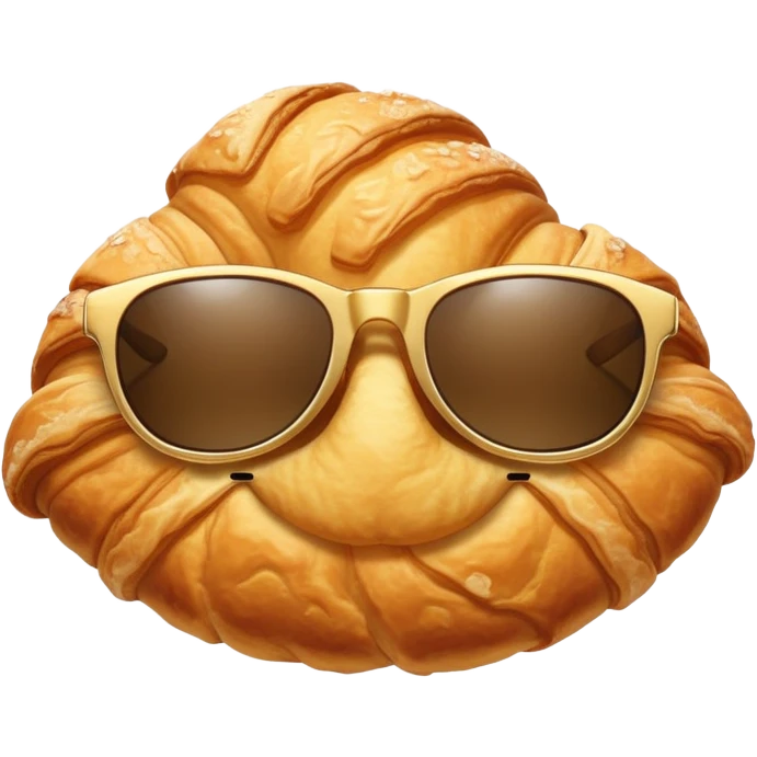 Croissant wearing sunglasses  emoji