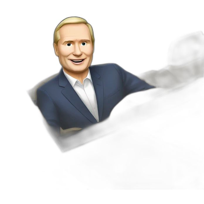 Vladimir Poutine in a Hummer h1 emoji
