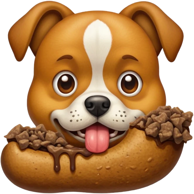 Dog eat shit emoji